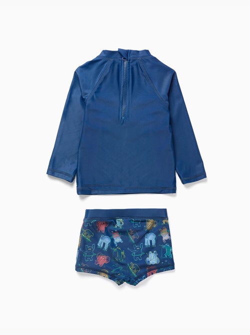 Set da nuoto con protezione UV 40+ e motivo - Kiabi