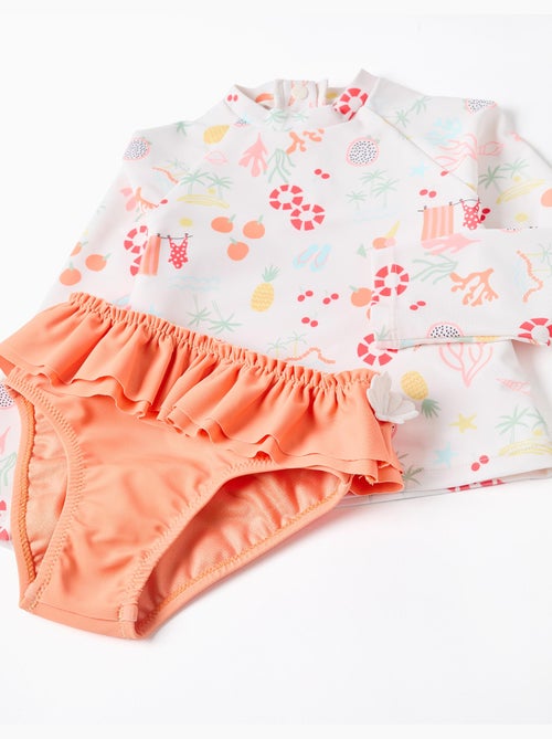 Set da nuoto con protezione UV 40+ e motivo da spiaggia - Kiabi