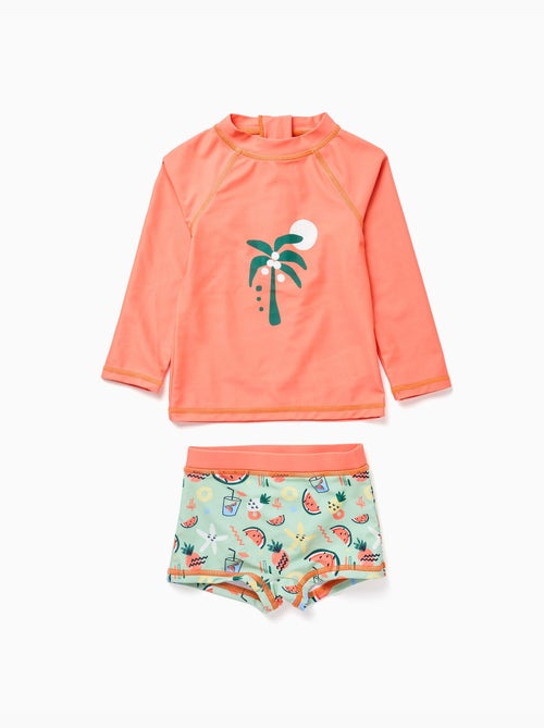 Set da nuoto con protezione UV 40+ e motivo - Kiabi