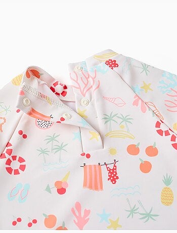 Set da nuoto con protezione UV 80 e motivo da spiaggia