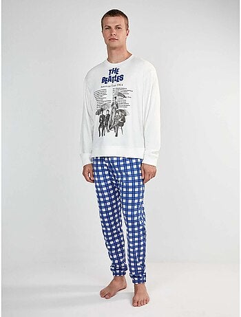 Set da pigiama da uomo the beatles con pantaloni a righe