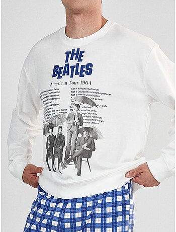 Set da pigiama da uomo the beatles con pantaloni a righe