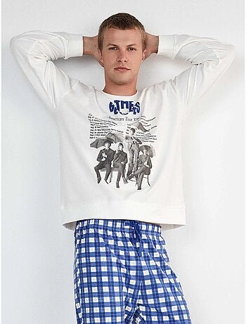 Set da pigiama da uomo the beatles con pantaloni a righe
