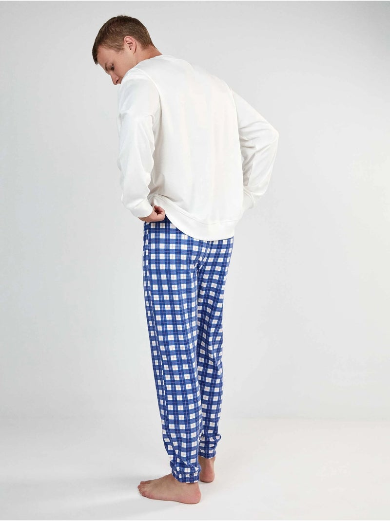 Set da pigiama da uomo the beatles con pantaloni a righe Ecru - Kiabi