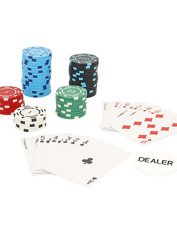 Set da poker con 300 fiches in una scatola di alluminio +18 anni colorbaby