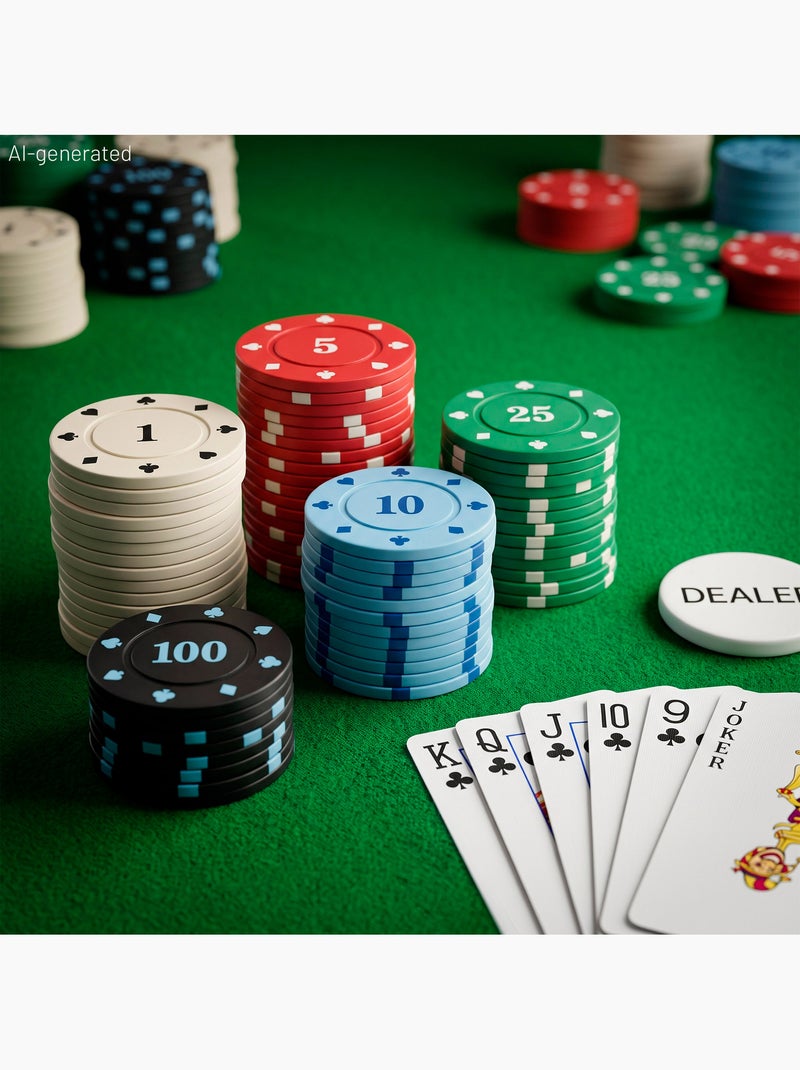 Set da poker con 300 fiches in una scatola di alluminio +18 anni colorbaby N/D - Kiabi