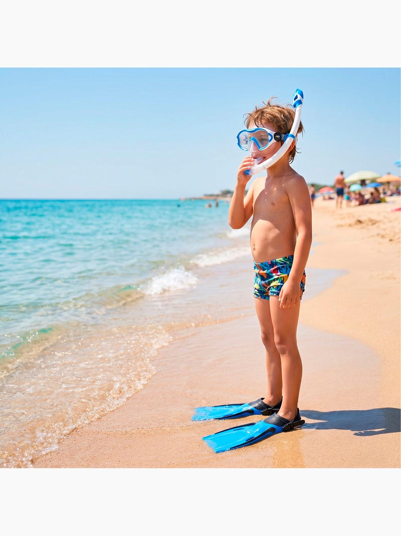 Set da snorkeling aqua sport junior: maschera, boccaglio e pinne dai 7 anni in su N/D - Kiabi