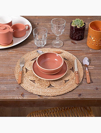 Set da tavola in juta traforata d 38