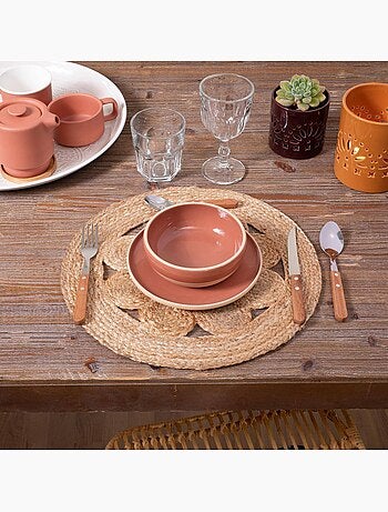 Set da tavola in juta traforata d 38