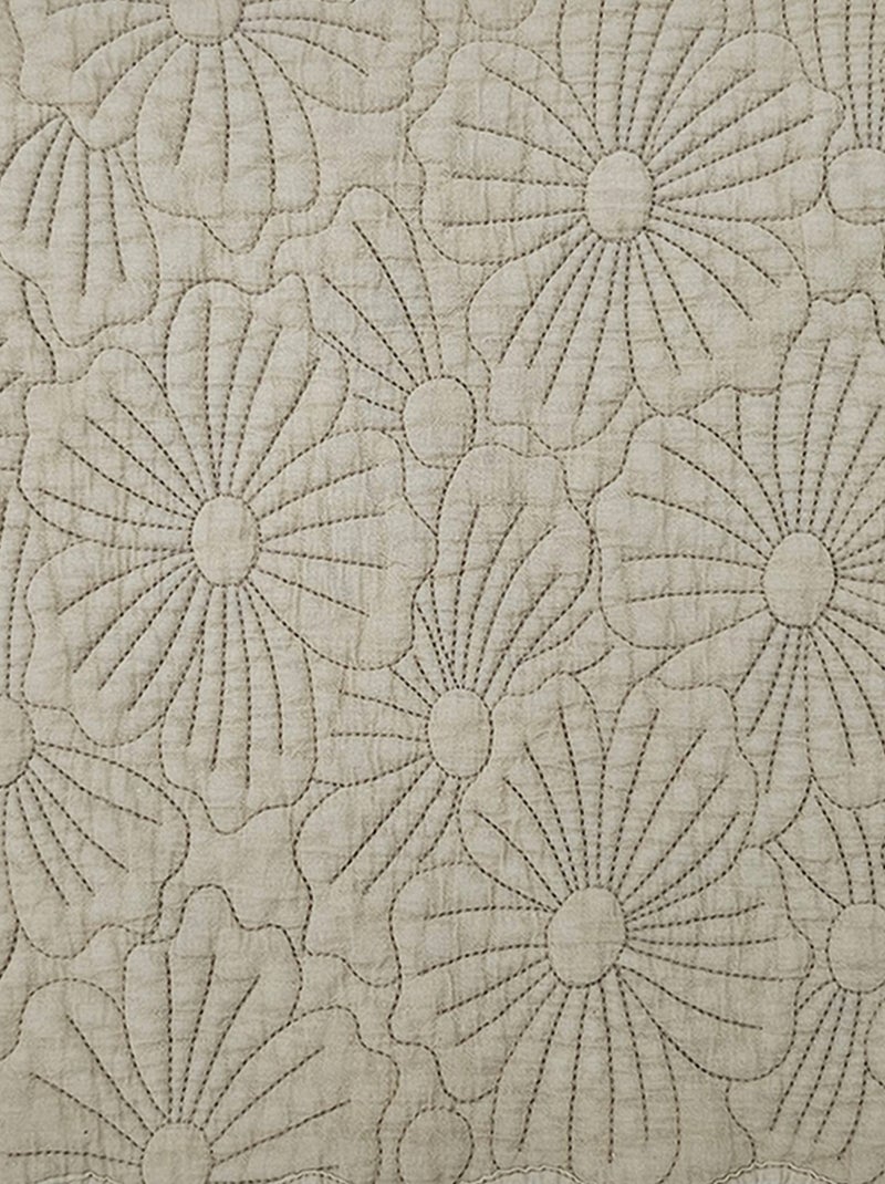 Set da tavola rettangolare trapuntato con motivo floreale ricamato Beige chiaro - Kiabi