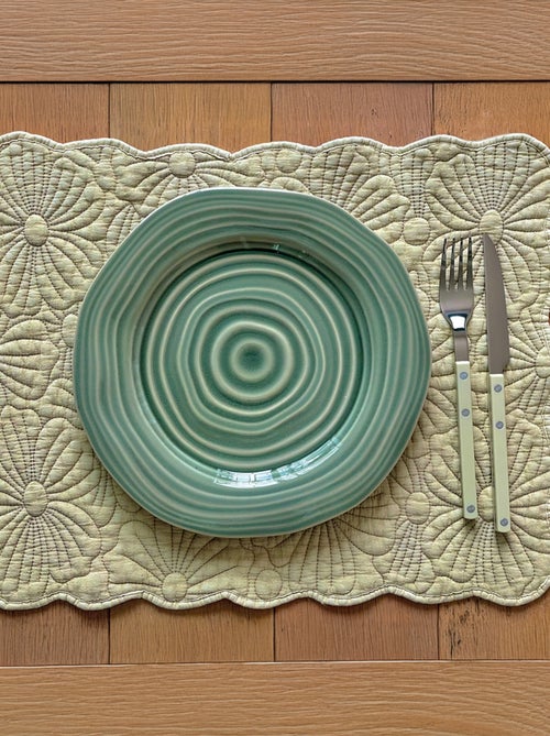 Set da tavola rettangolare trapuntato con motivo floreale ricamato - Kiabi