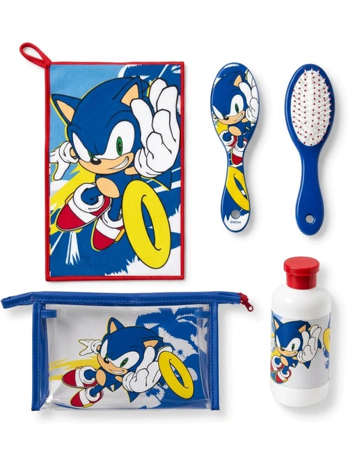 Set da toilette sonic sega beauty case trasparente e spazzola - Kiabi
