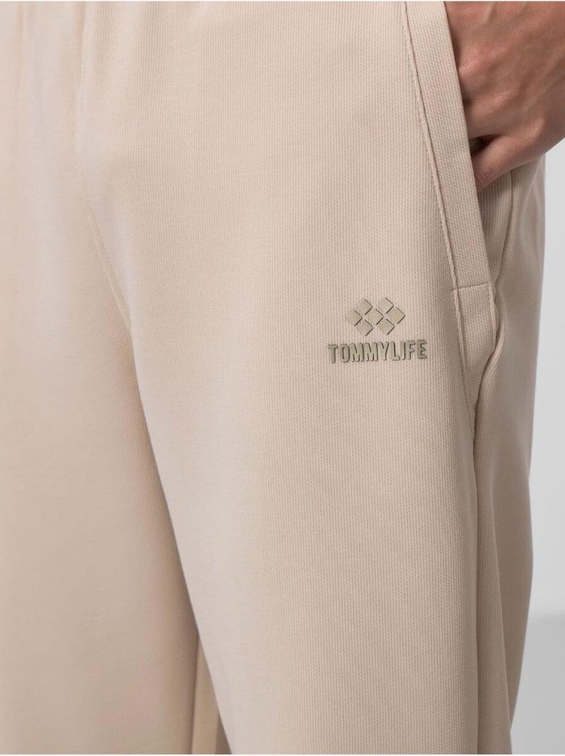 Set da uomo con felpa a maniche lunghe con zip e pantaloni tommy Beige argilla - Kiabi
