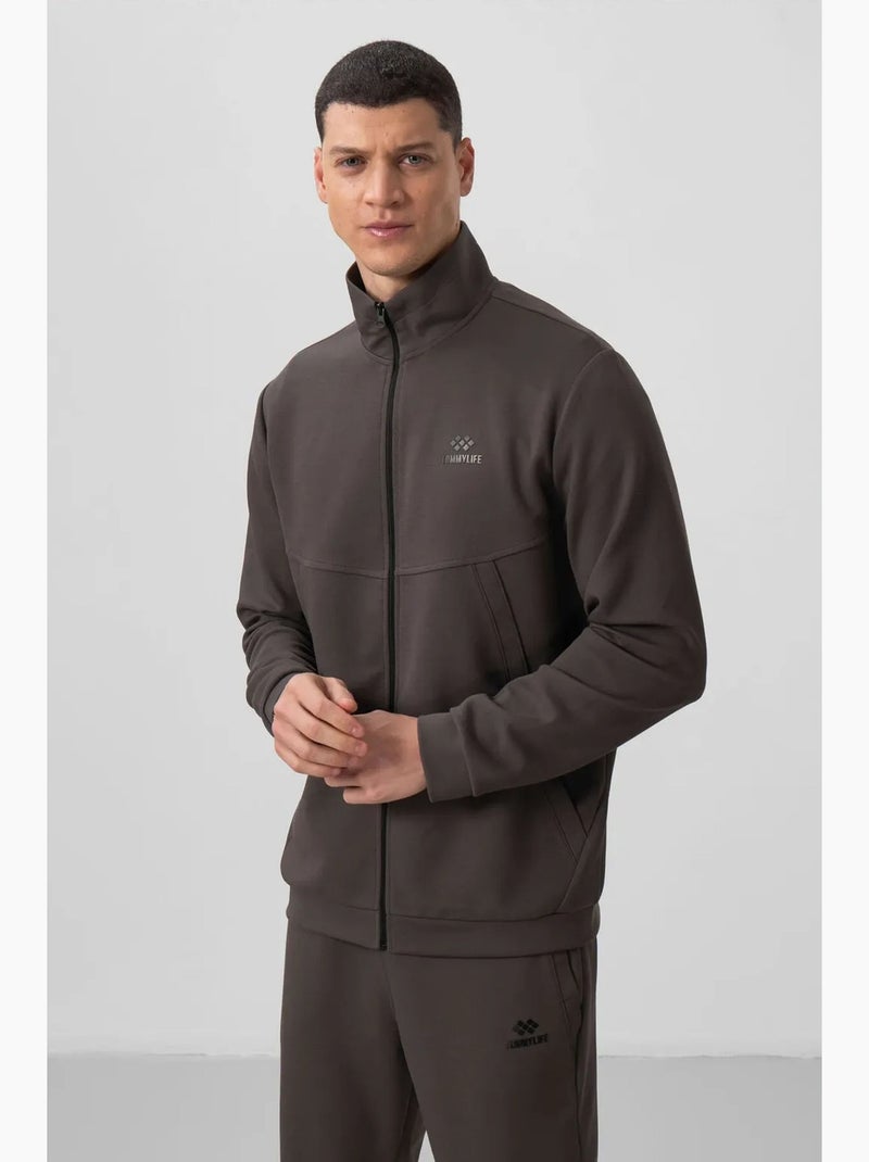 Set da uomo con felpa a maniche lunghe con zip e pantaloni tommy Grigio scuro - Kiabi