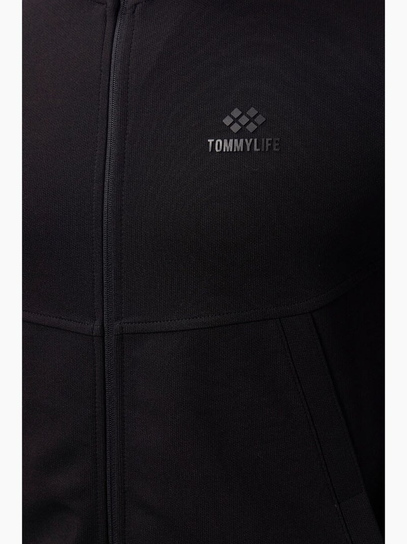 Set da uomo con felpa a maniche lunghe con zip e pantaloni tommy Nero - Kiabi