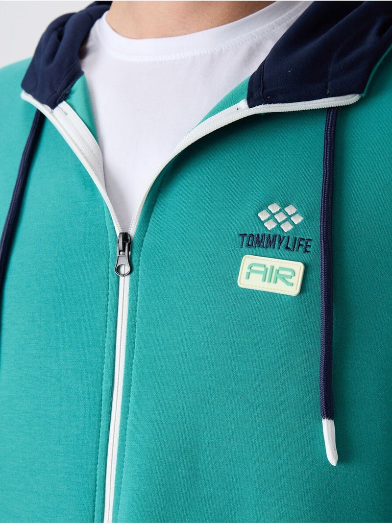Set da uomo con felpa con cappuccio e pantaloni tommy Blu pavone - Kiabi
