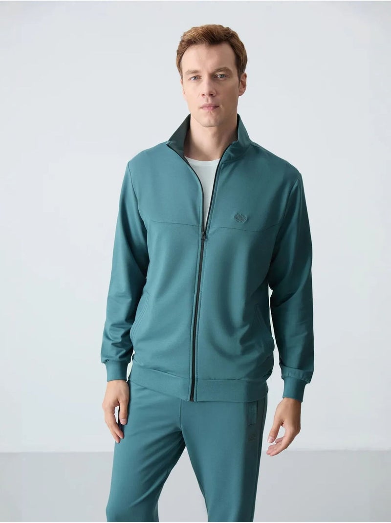 Set da uomo con felpa con collo con zip e pantaloni tommy Blu pavone - Kiabi