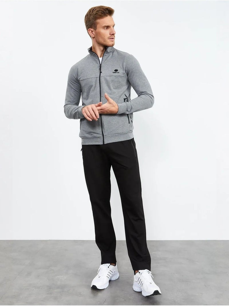 Set da uomo con felpa con zip frontale e pantaloni tommy Grigio - Kiabi