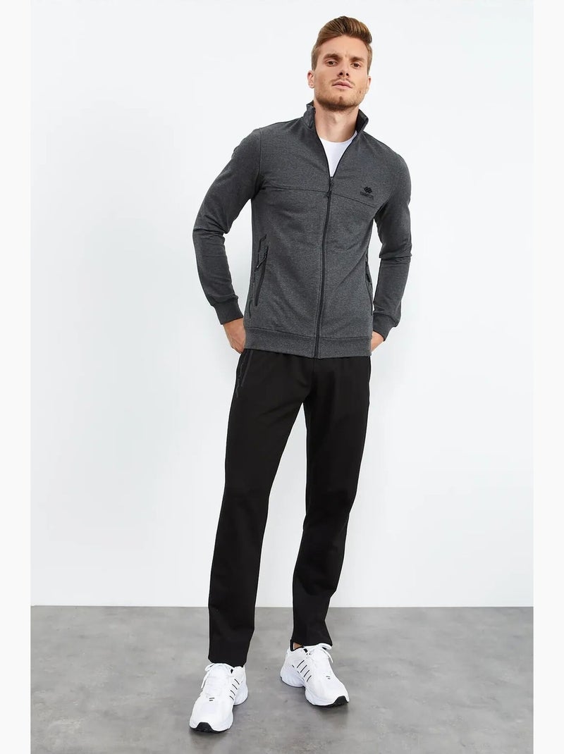 Set da uomo con felpa con zip frontale e pantaloni tommy Grigio nero - Kiabi