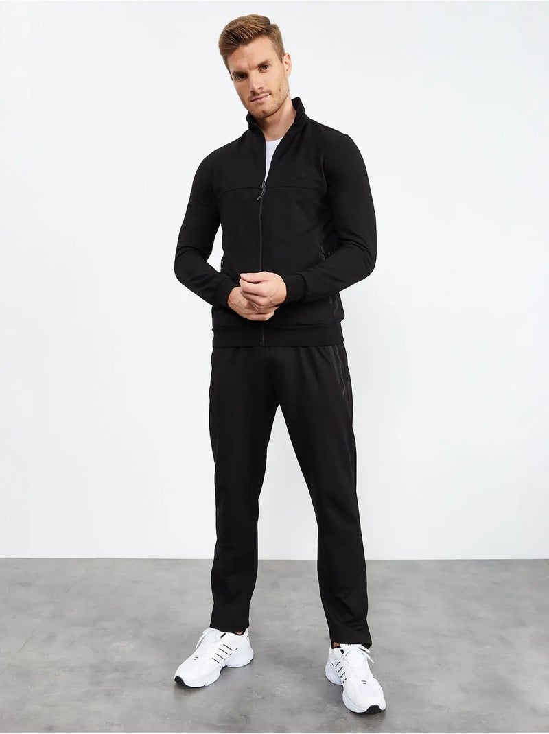 Set da uomo con felpa con zip frontale e pantaloni tommy Nero - Kiabi