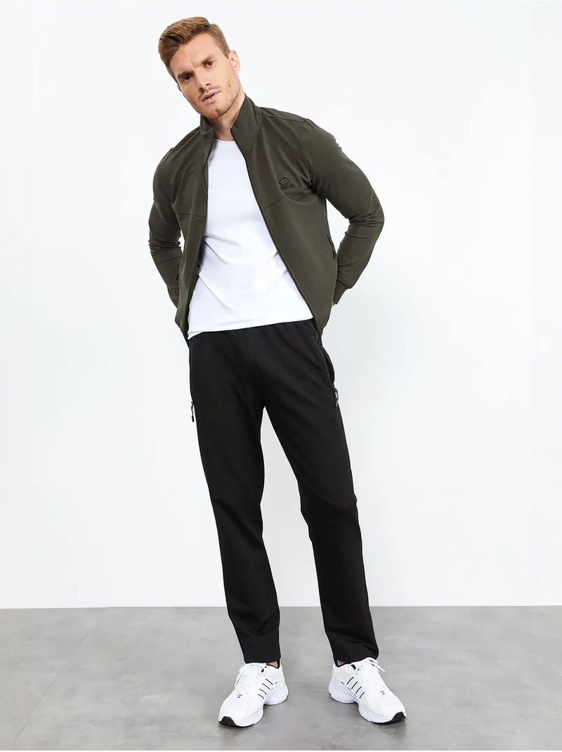 Set da uomo con felpa con zip frontale e pantaloni tommy Verde kaki - Kiabi