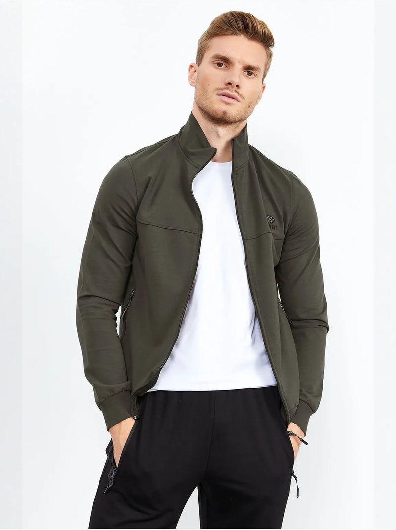 Set da uomo con felpa con zip frontale e pantaloni tommy Verde kaki - Kiabi