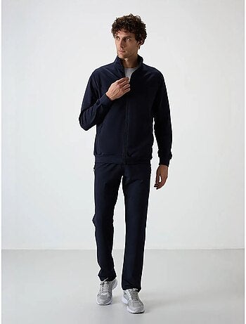 Set da uomo con felpa e pantaloni in pile lavorato a maglia tommy