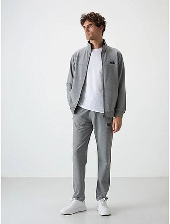Set da uomo con felpa e pantaloni in pile lavorato a maglia tommy
