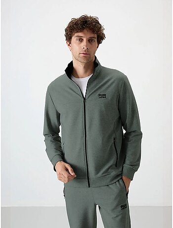 Set da uomo con felpa e pantaloni in pile lavorato a maglia tommy