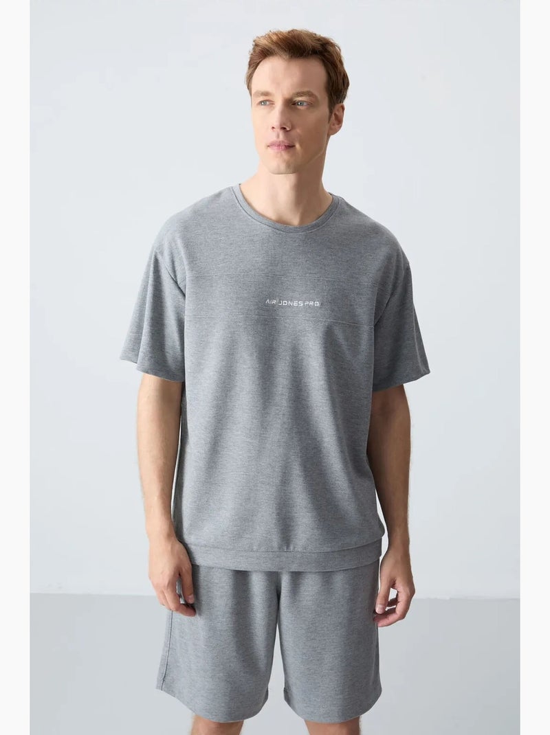 Set da uomo con t-shirt oversize e shorts in misto cotone tommy Grigio - Kiabi