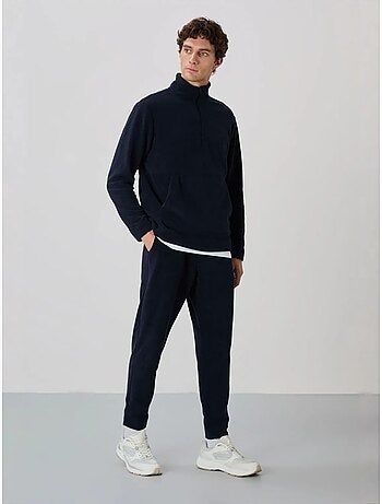 Set da uomo di felpa e pantaloni in pile di poliestere tommy