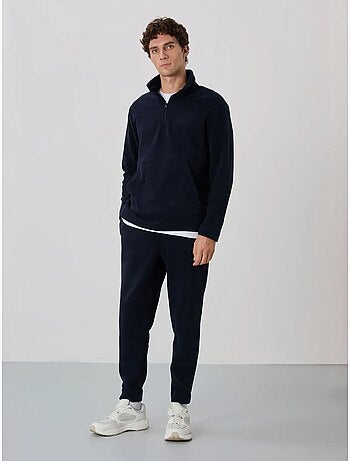 Set da uomo di felpa e pantaloni in pile di poliestere tommy