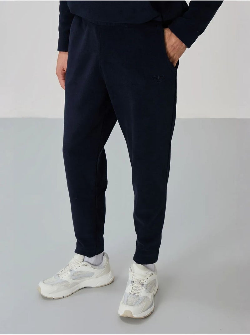 Set da uomo di felpa e pantaloni in pile di poliestere tommy Blu marino - Kiabi