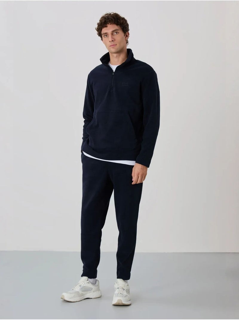 Set da uomo di felpa e pantaloni in pile di poliestere tommy Blu marino - Kiabi