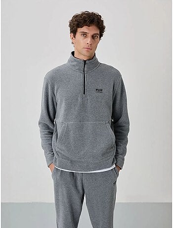 Set da uomo di felpa e pantaloni in pile di poliestere tommy