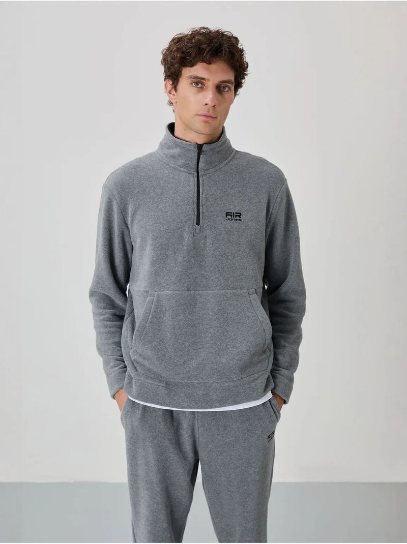Set da uomo di felpa e pantaloni in pile di poliestere tommy Grigio - Kiabi