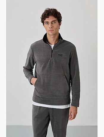 Set da uomo di felpa e pantaloni in pile di poliestere tommy