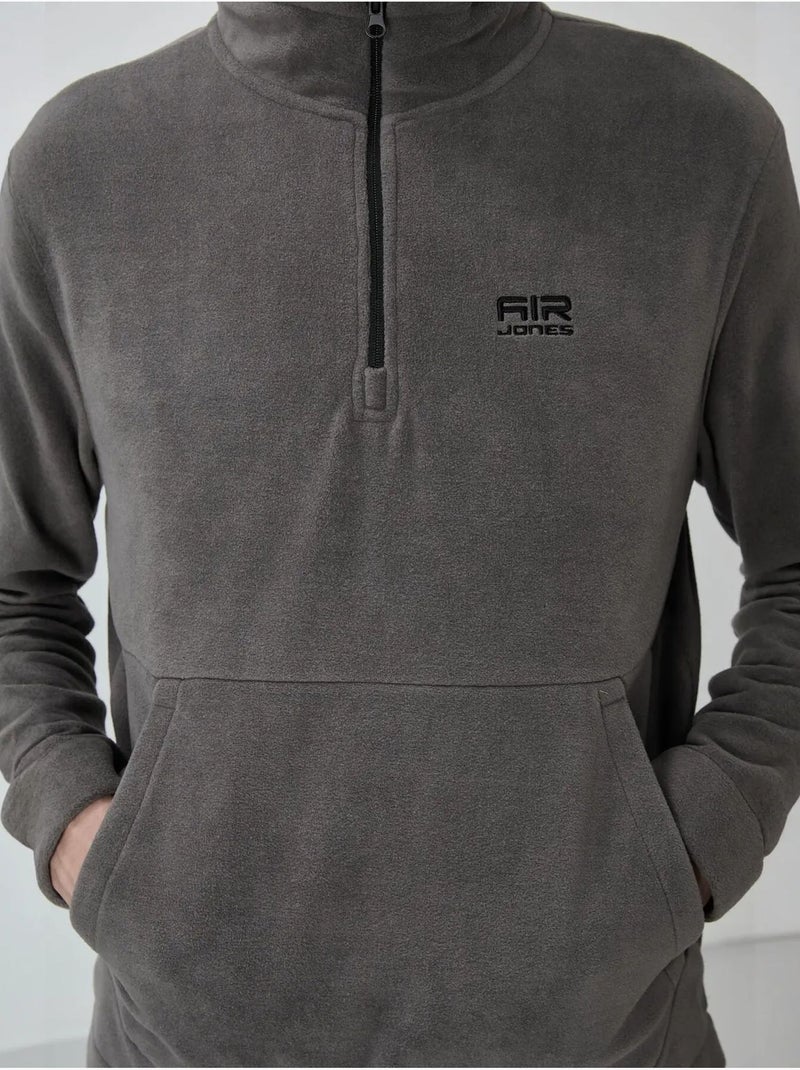Set da uomo di felpa e pantaloni in pile di poliestere tommy Grigio nero - Kiabi