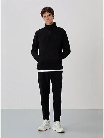 Set da uomo di felpa e pantaloni in pile di poliestere tommy