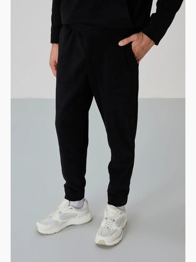 Set da uomo di felpa e pantaloni in pile di poliestere tommy Nero - Kiabi