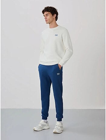 Set da uomo di felpa in pile di cotone e poliestere con sweatshirt e pantaloni tommy