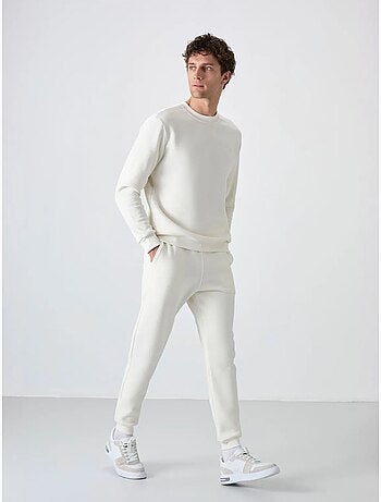 Set da uomo di felpa in pile di cotone e poliestere con sweatshirt e pantaloni tommy