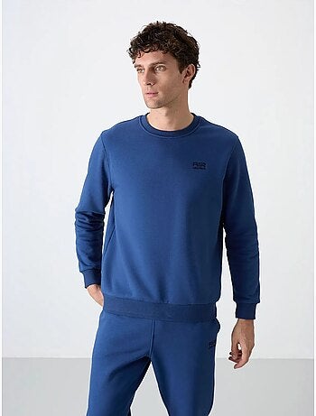 Set da uomo di felpa in pile di cotone e poliestere con sweatshirt e pantaloni tommy