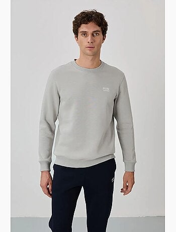 Set da uomo di felpa in pile di cotone e poliestere con sweatshirt e pantaloni tommy
