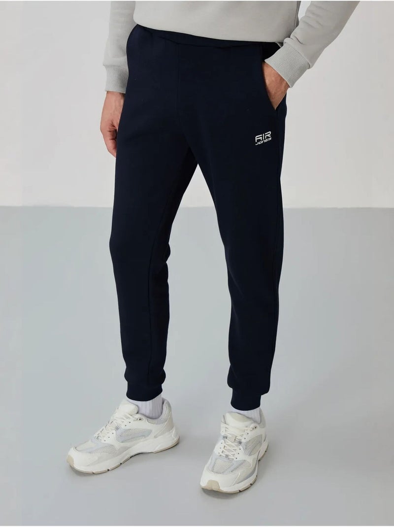 Set da uomo di felpa in pile di cotone e poliestere con sweatshirt e pantaloni tommy Blu marino - Kiabi
