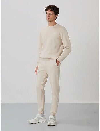 Set da uomo di felpa in pile di cotone e poliestere con sweatshirt e pantaloni tommy