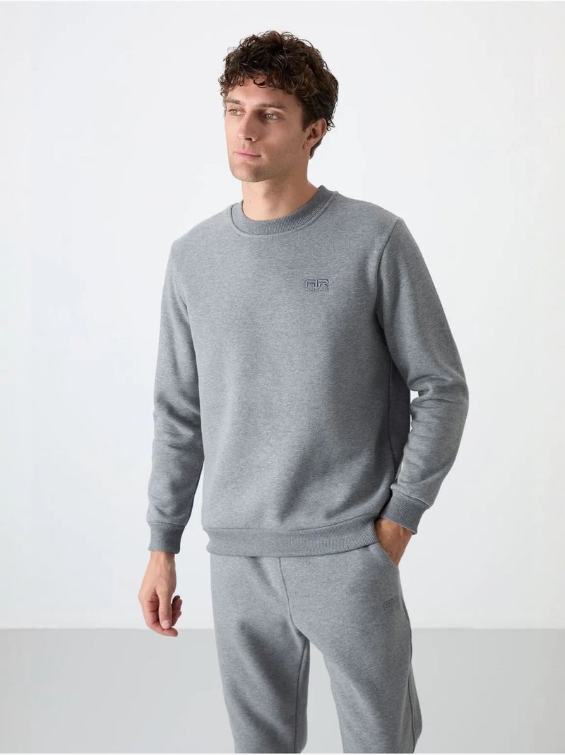 Set da uomo di felpa in pile di cotone e poliestere con sweatshirt e pantaloni tommy Grigio - Kiabi