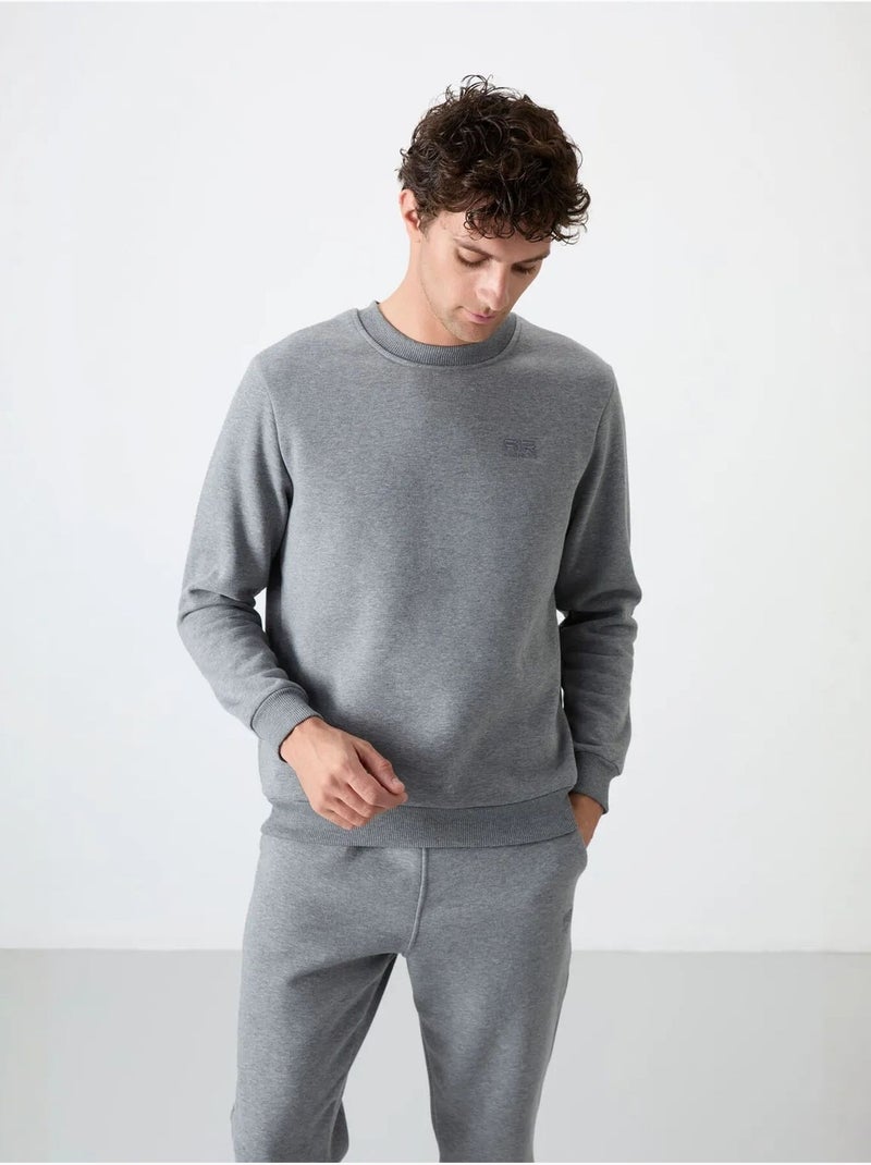 Set da uomo di felpa in pile di cotone e poliestere con sweatshirt e pantaloni tommy Grigio - Kiabi