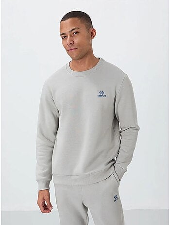 Set da uomo in felpa di pile cotone-poliestere con sweatshirt e pantaloni tommy