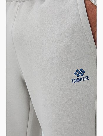 Set da uomo in felpa di pile cotone-poliestere con sweatshirt e pantaloni tommy